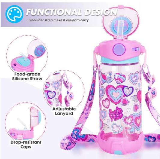 VEST Mermaid Printed Sipper Water Bottle 650ml