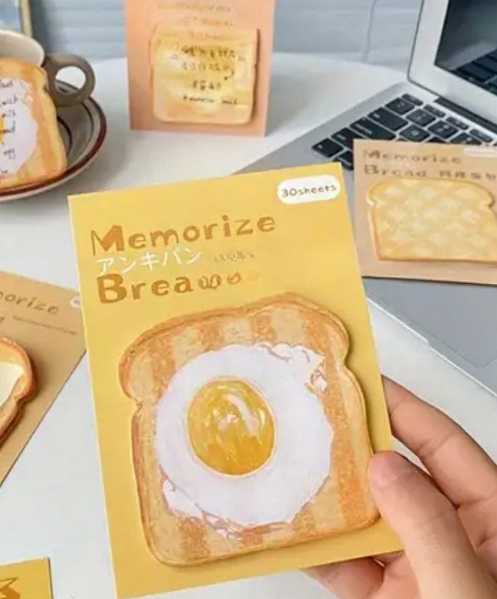 Bread Toast Shape Sticky Notes