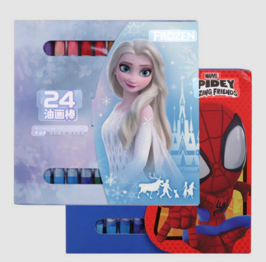 Frozen and spiderman crayons (0rignal Disney)