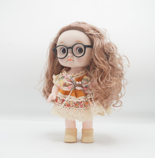 Long hairs Innocent face dolls with music title