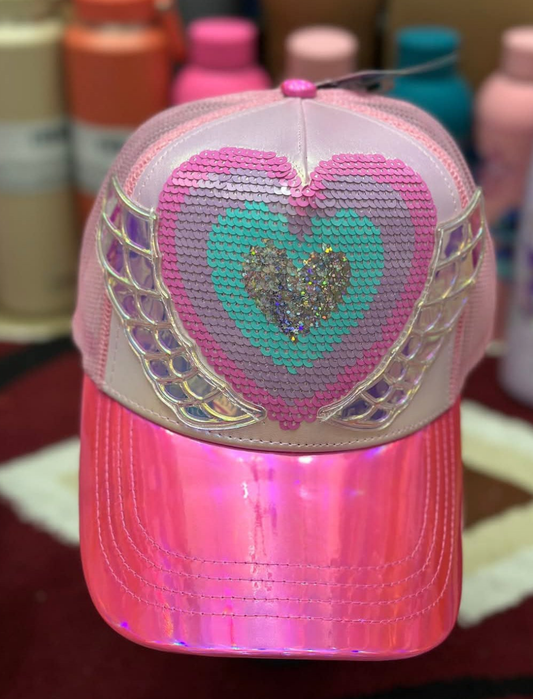 Original Vest pink and white trucker hat