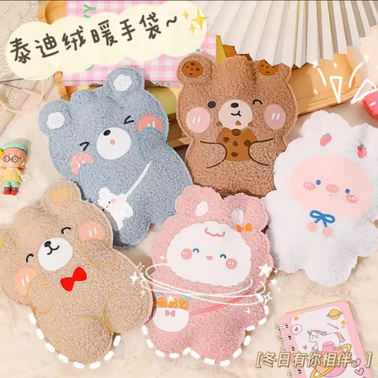cute cartoon plush hot water bottles