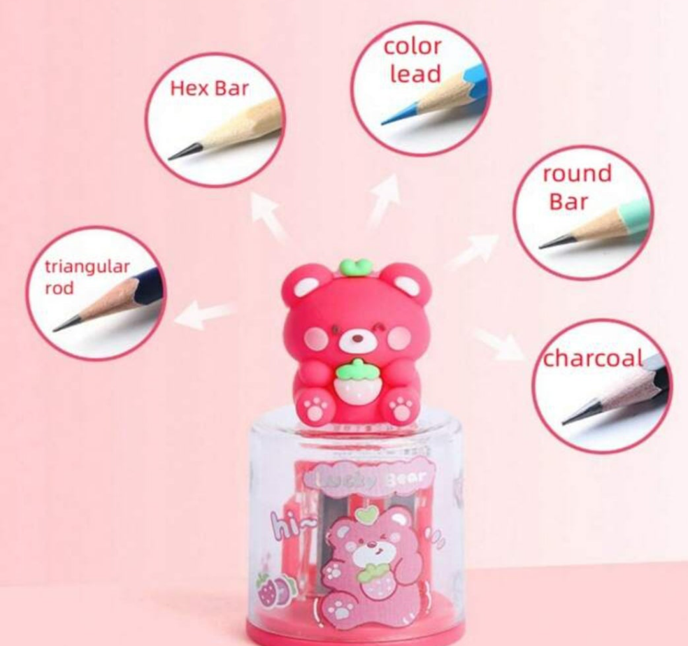 3D Pink bear sharpner
