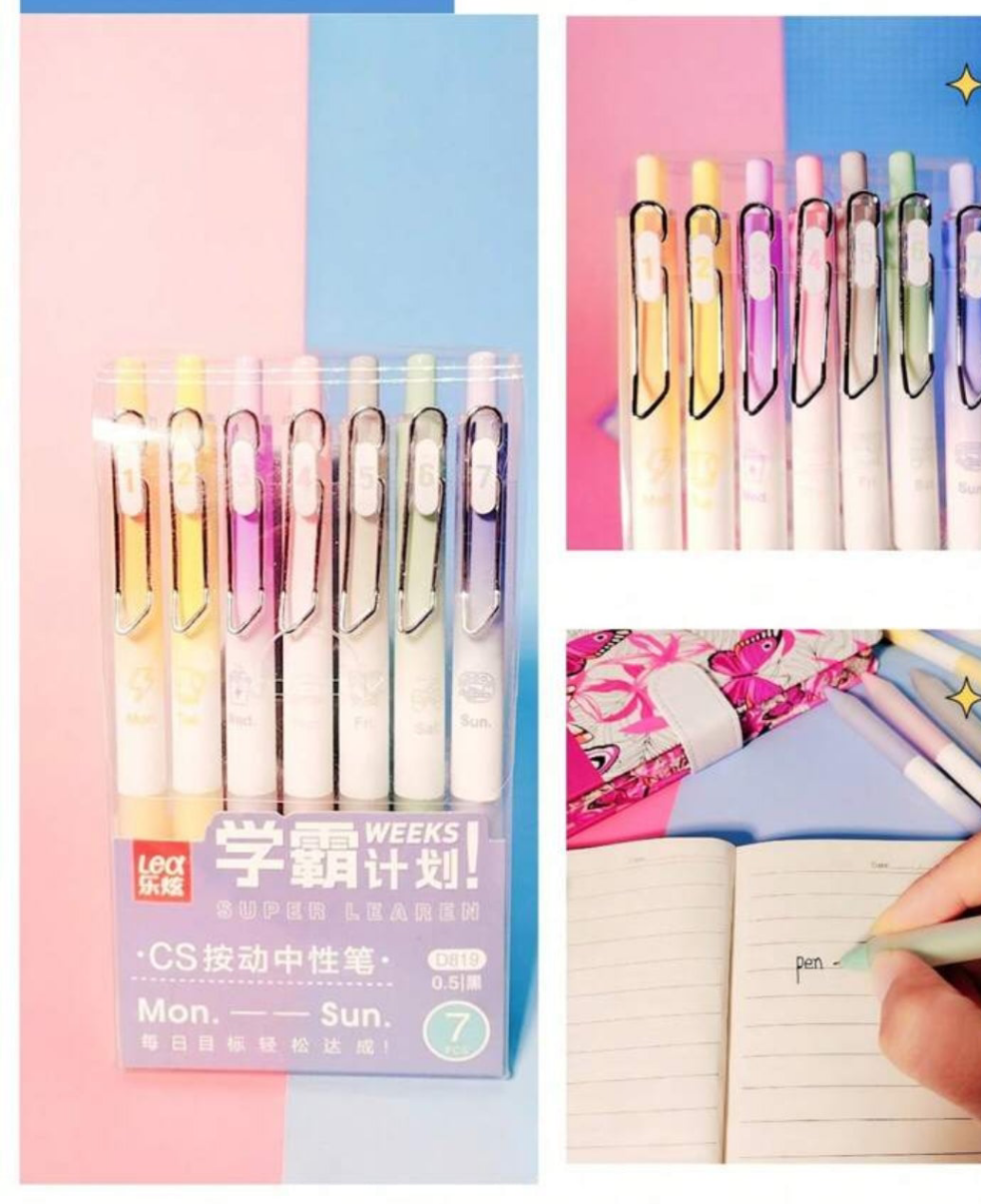 Weeks Super Learn Gel Pens (set of 7)