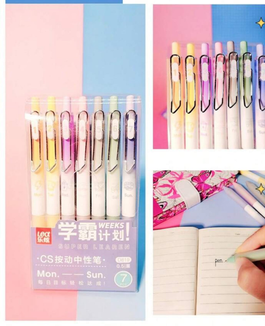 Weeks Super Learn Gel Pens (set of 7)