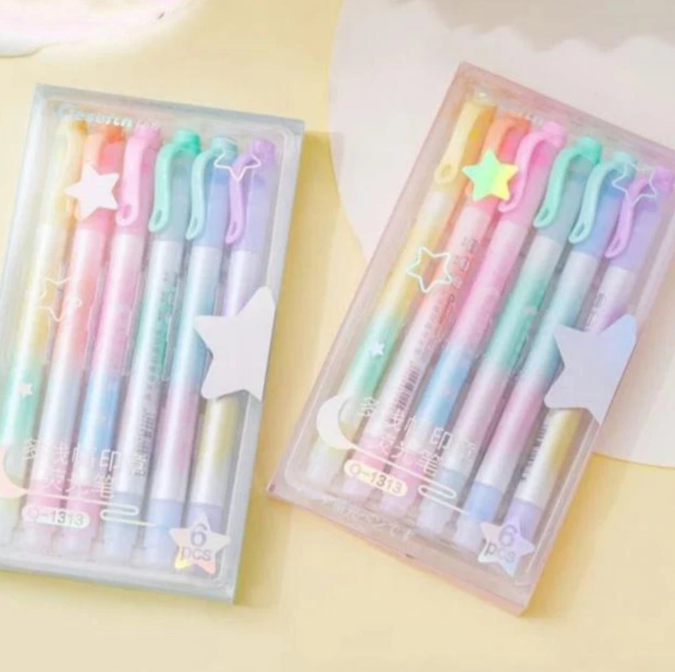 Gradient Dual Highlighter - pack of 6