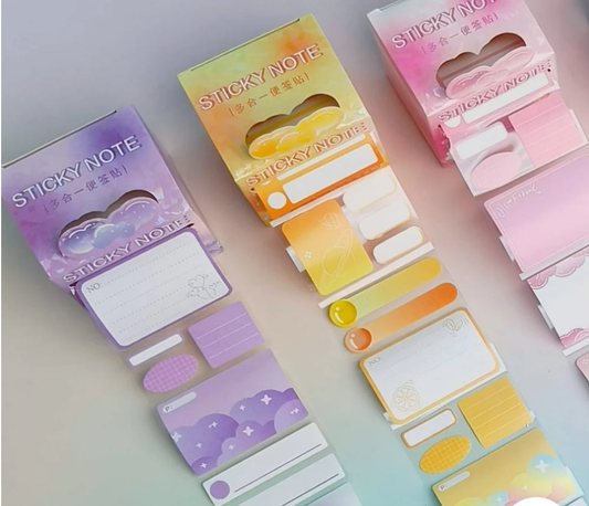 Candy Color Post It Notes - Sticker Roll Box