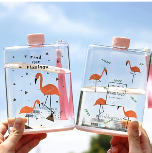 Portable Flamingo Paper Water Bottles