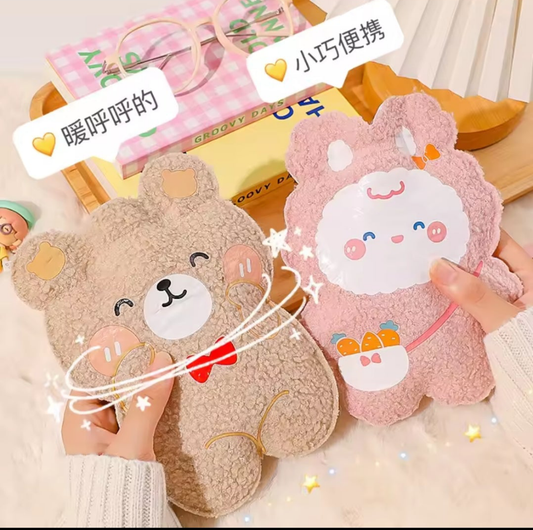 cute cartoon plush hot water bottles