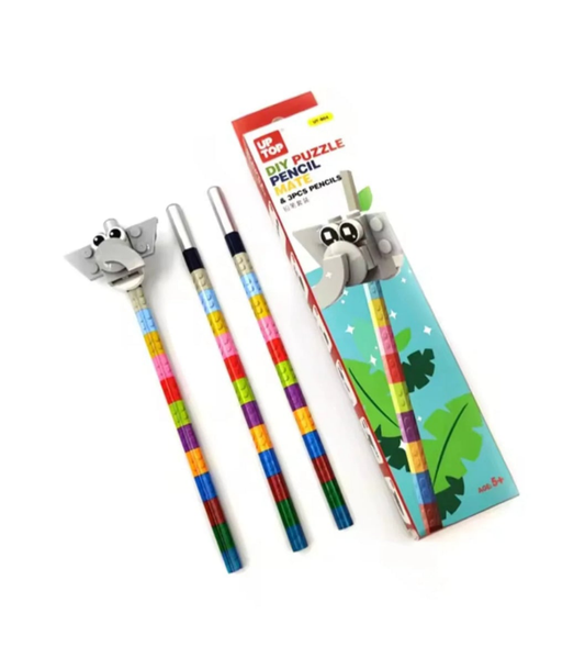 Pencils with Lego Type Toppers