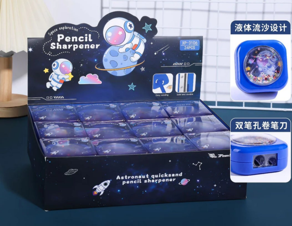Astronaut quicksand pencil sharpener