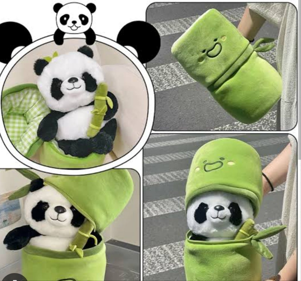 Bamboo panda pillow