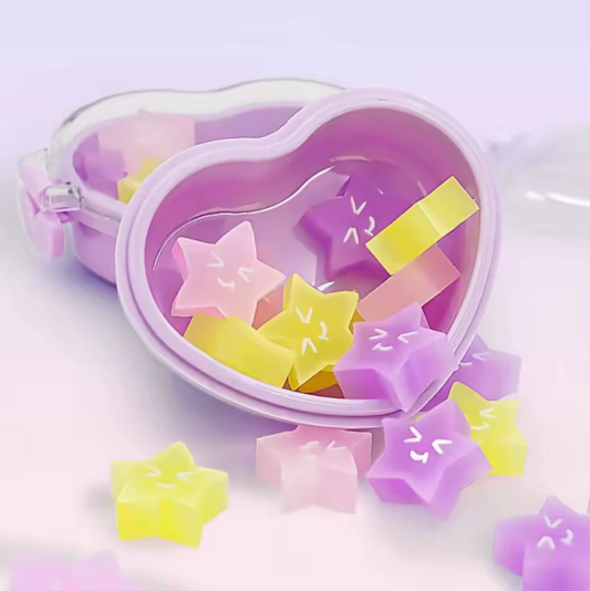 Jelly erasers with heart box