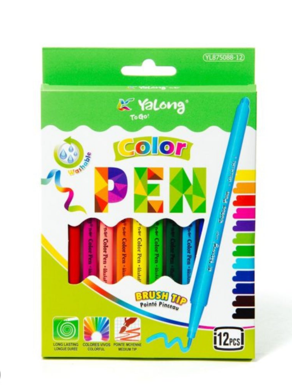 Yalong Felt-tip pen Color Marker Set Of 12pcs