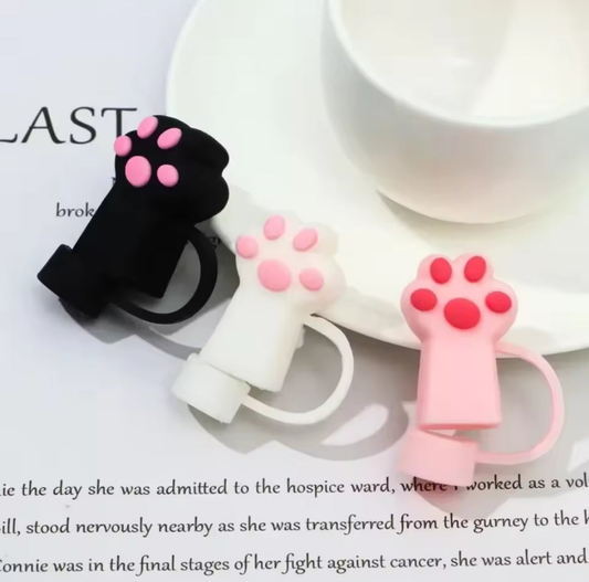 Cat paw straw toppers