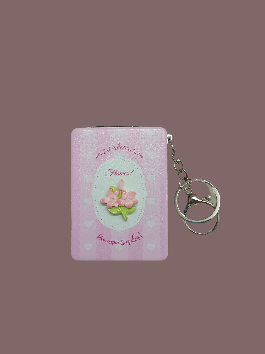 Flower charmed double sided mirrors