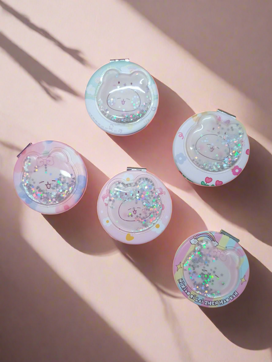 Bunny water filled pocket mirrors