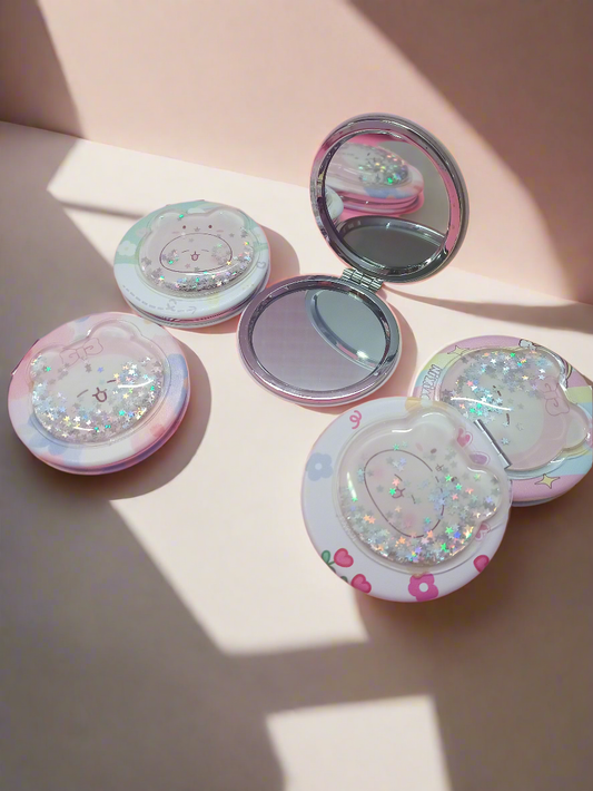 Bunny water filled pocket mirrors