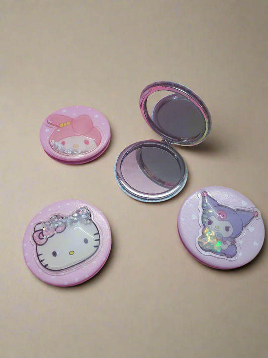 Sanrio character water filled double sided mirrors