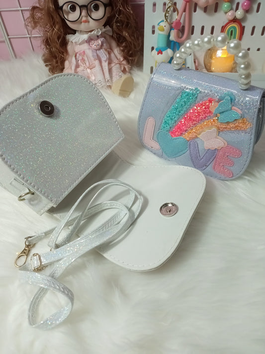 Love Rainbow Glitter purse