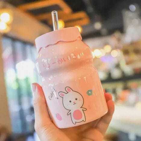 Cute Yakult style ceramic mugs