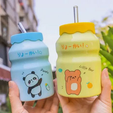Cute Yakult style ceramic mugs