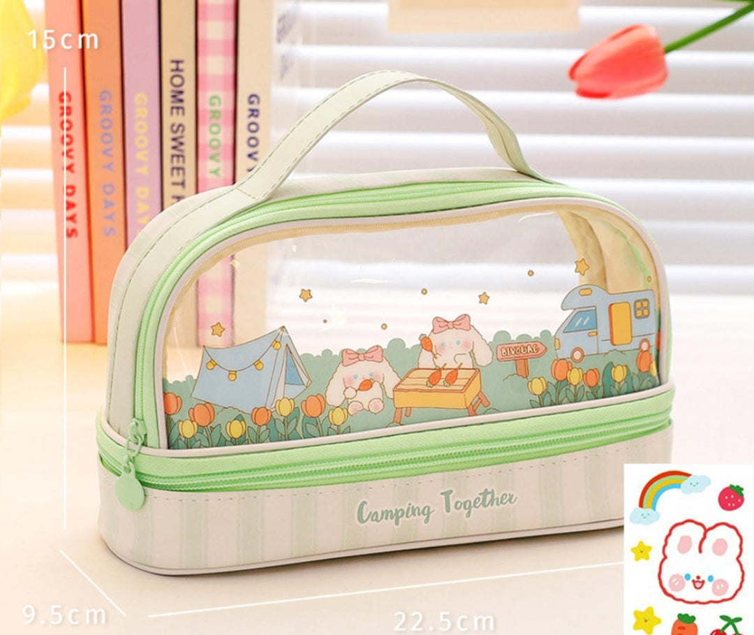 Large capacity pencil cases
