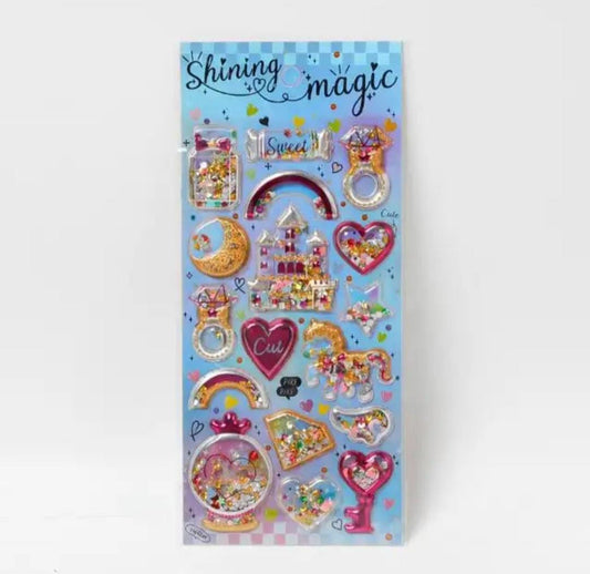 3D Confetti Filled Stickers