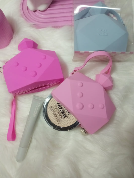 Colourful Diamond Perfume Bottle Shape Pouch