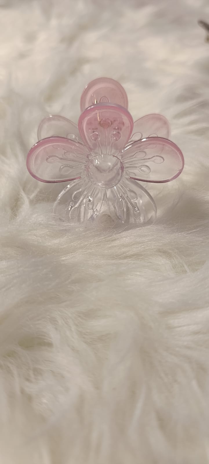 Transparent Flower Claw Clips