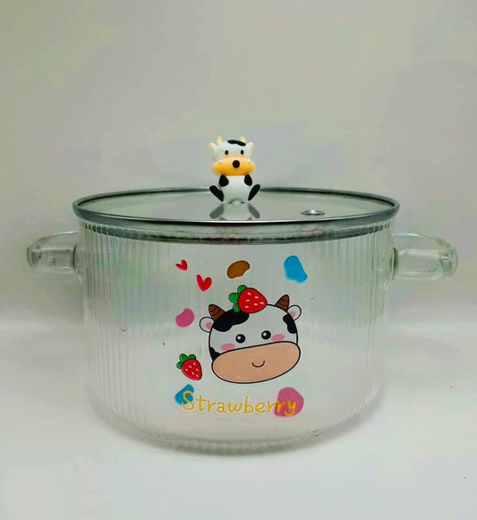 CLEAR Glass Cow Bowls