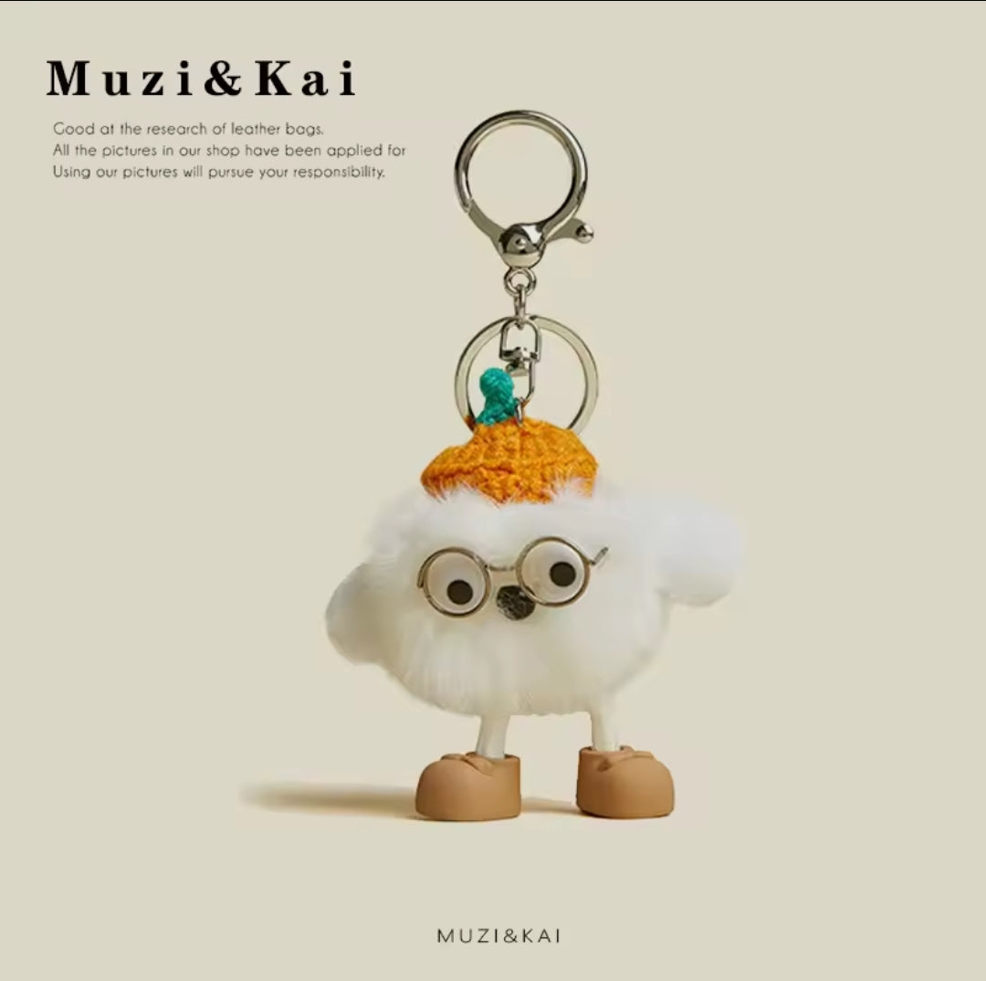 Poppy eyes Fur keychain