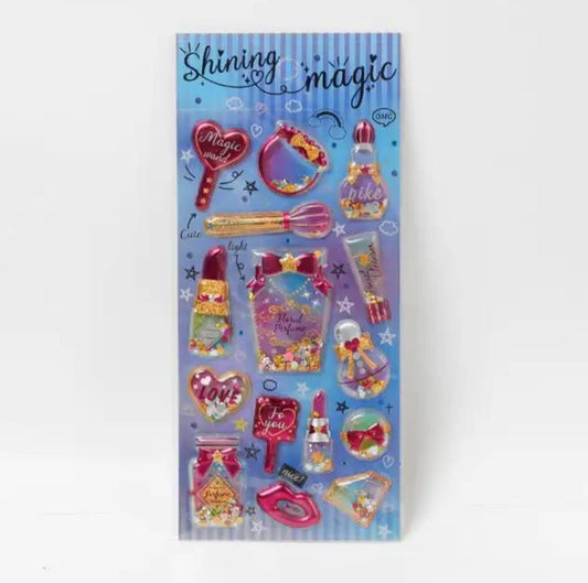 3D Confetti Filled Stickers