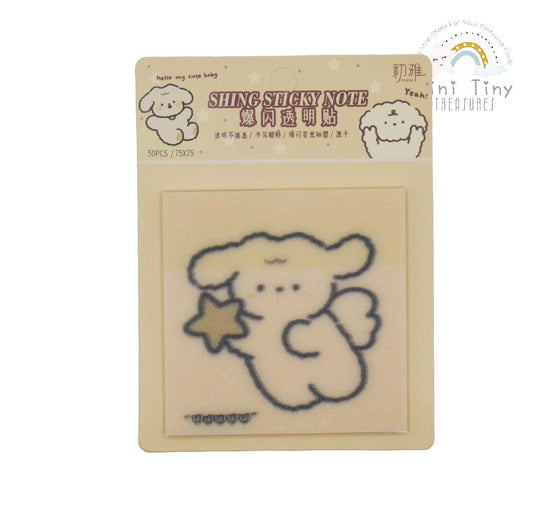Shing transparent sticky notes