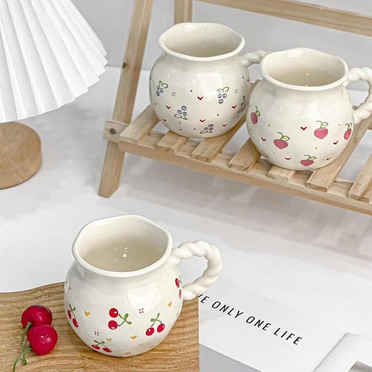Adorable Hand-Painted Ceramic Bubble Mugs