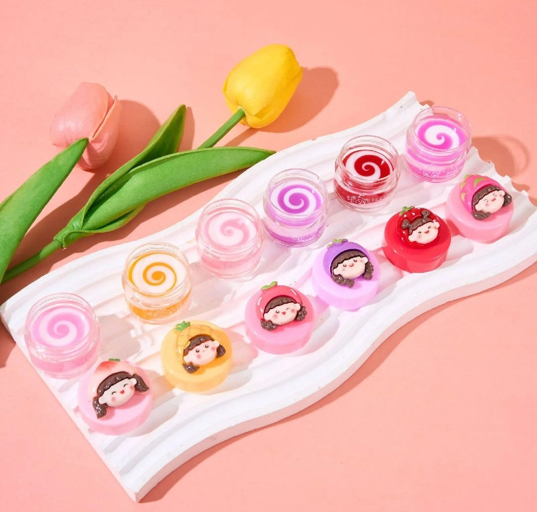 Adorable Character Swirl Lip Balms
