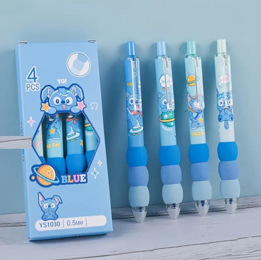 Planet Animal Blue Soft Grip - Press Gel Pen