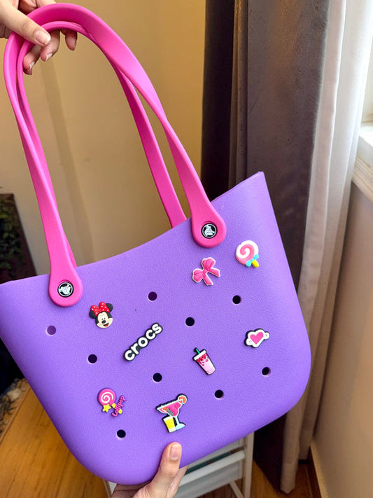 Large Crocs Bag With Cute Charms