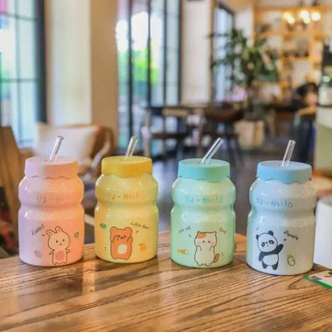 Cute Yakult style ceramic mugs