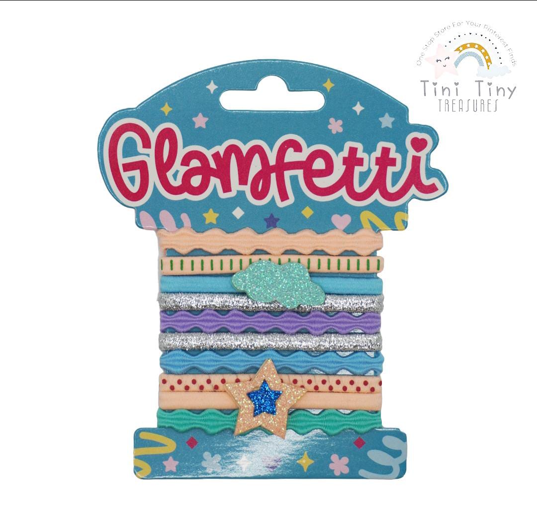 Glamfetti Hair Pastel Cloud Hair Ties (10-pcs set)