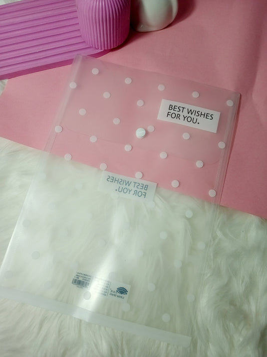 "Best wishes for you" Transparent Folders