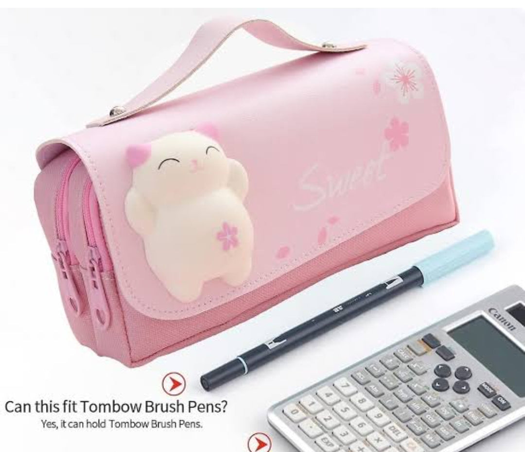 Cute Cat Decompression Squishy Pencil Case