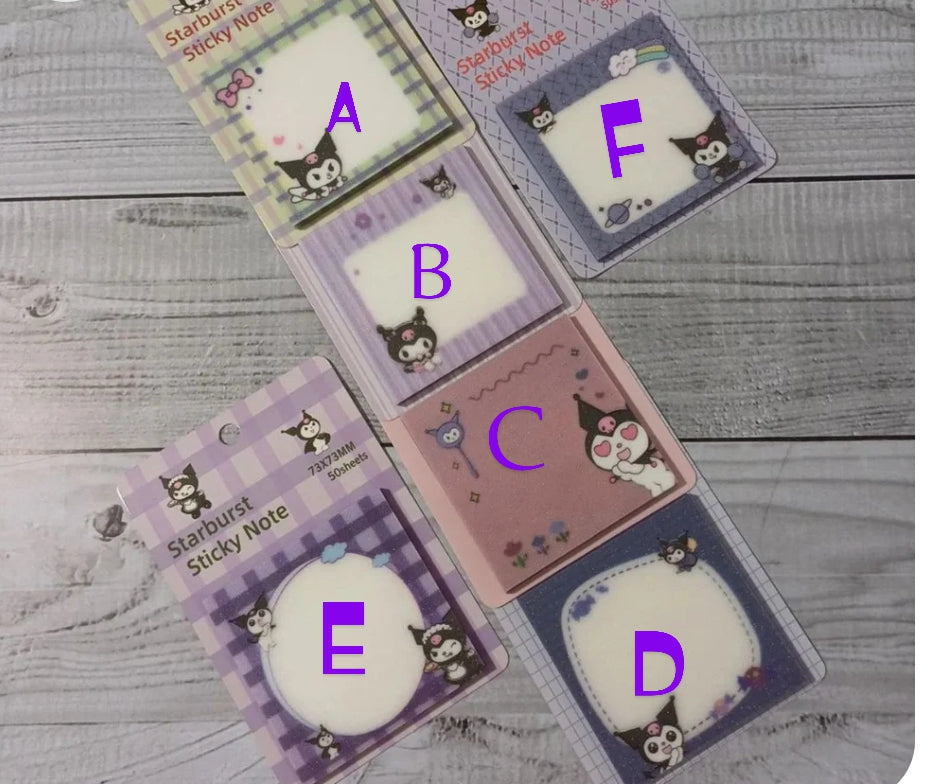 Kuromi Transparent Sticky Notes