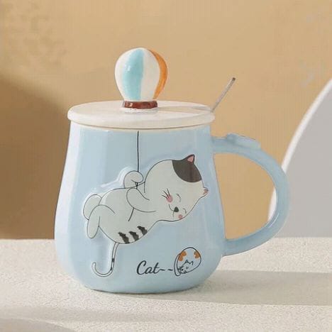 Lovely cat pattern ceramic mugs