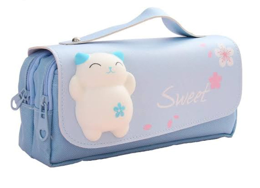 Cute Cat Decompression Squishy Pencil Case