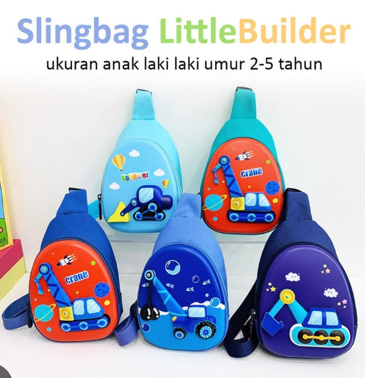 Construction Vehicle-Themed Chest Sling Bags