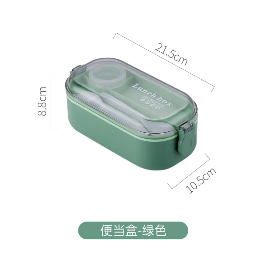 Oval Student Lunch Box with utensils