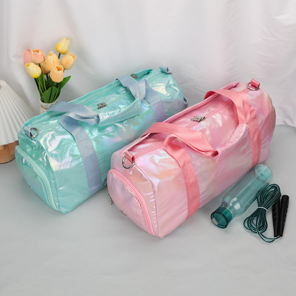 Kenko holographic duffle bags